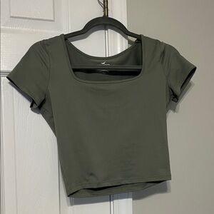 Hollister Olive Crop Top